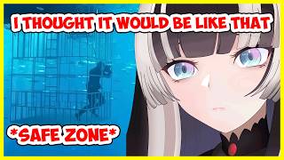 Raden reaction watching someone feeding sharks is so hilarious