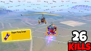 I Caught A Glider With My Flying Carpet in BGMI • (26 KILLS) • BGMI Gameplay