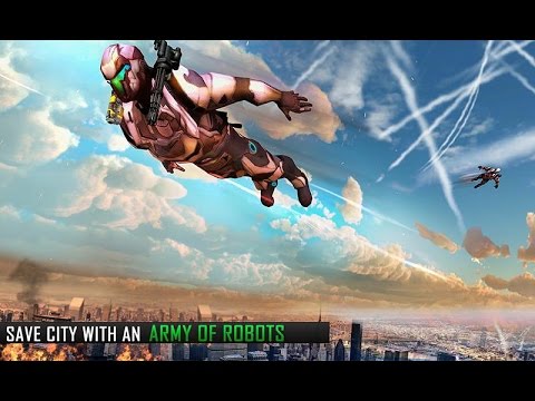 Flying Robot Grand City Rescue Android Gameplay