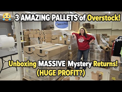 🤩 3 AMAZON PALLETS of Overstock! Unboxing MASSIVE Mystery Returns! (HUGE PROFIT?)