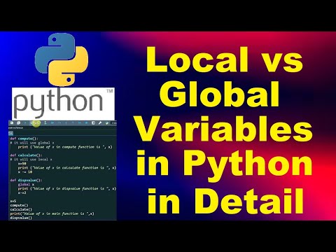 Local And Global Variables In Python Python Full Course Localandglobalvariables Learningpython