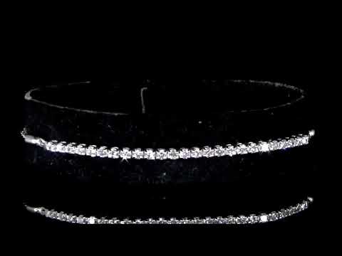 18K WHITE GOLD ADJUSTABLE DIAMOND BRACELET, 1.00CT TDW. Ref. 330 1240