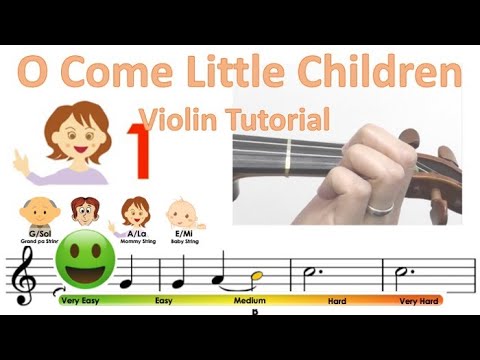O come little children | Suzuki Violin book 1 | Notes & finger pattern tutorial on violin | HTP TV