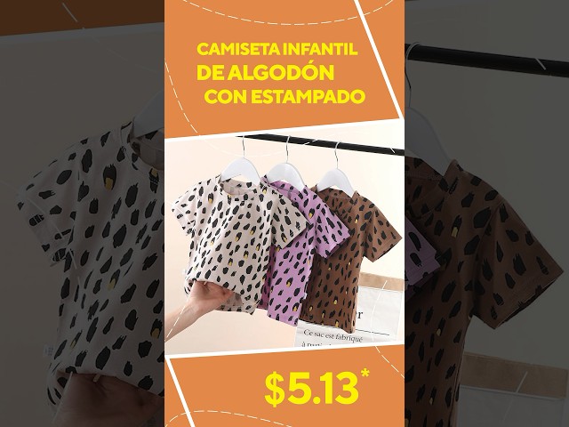 Vídeo relacionado con vidaXL Camisa Infantil con Estampado de Zorros Ropa para Niños Color Teja Claro 140