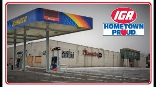 STOCKED Abandoned Grocery Store & Sunoco Gas Station - Exploring with WallieB26