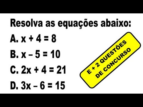 #217 - 2 QUESTÕES DE MATEMÁTICA BÁSICA + 1 QUESTÃO DE EQUAÇÕES | TAREFA DIA 19.03.2023 - RESOLVIDA