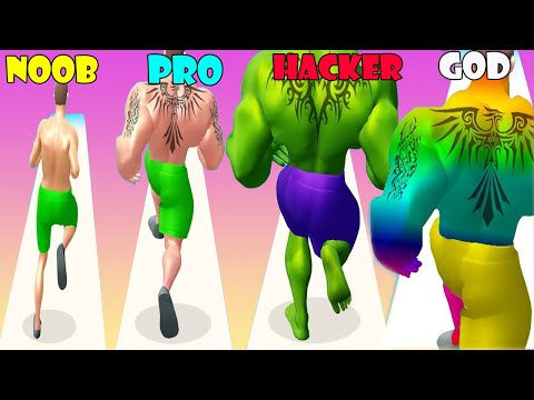 NOOB vs PRO vs HACKER vs GOD - Muscle Rush