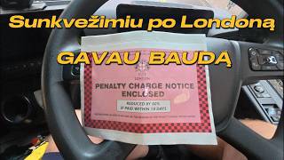 Gavau baudą. Sunkvežimiu po Londoną.Čia visko daug,įvairūs žmonės, kamsčiai, policija. #truckdriver
