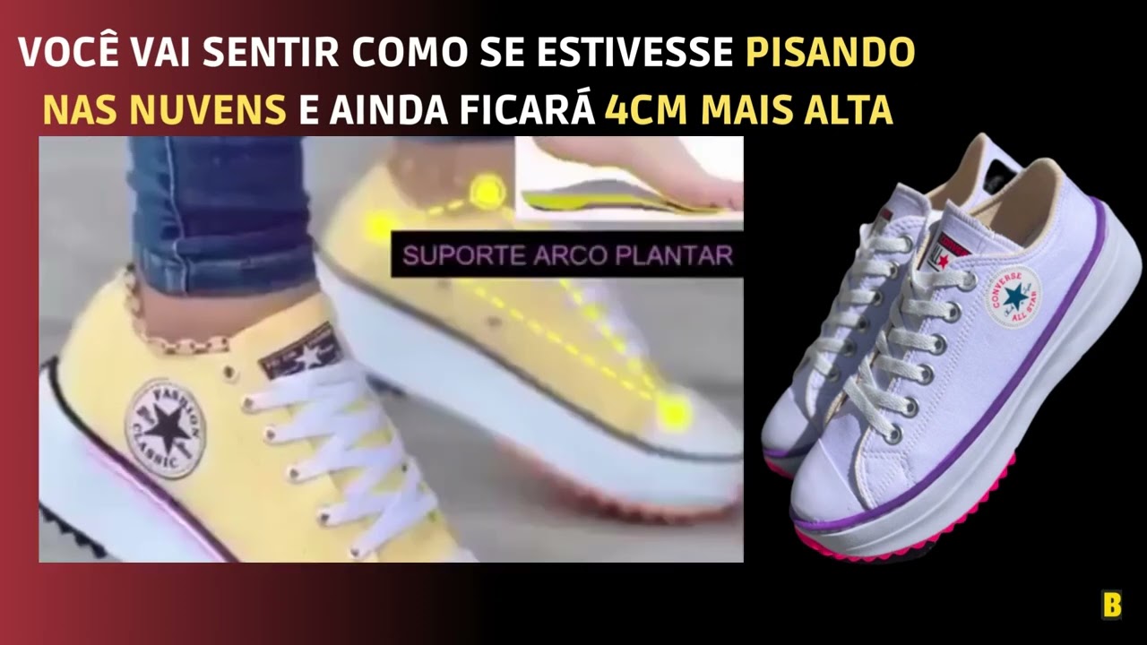 Lançamento Tênis Feminino All Star Plataforma 2.0