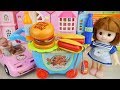 Baby Doll And Hot Dog Hamburger Shop Car Cooking Play