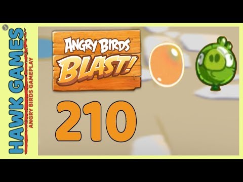 Angry Birds Blast Level 210 - 3 Stars Walkthrough, No Boosters