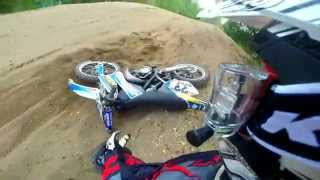 preview picture of video 'KTM 85 sx First time on track(crashes) - Gopro HD'
