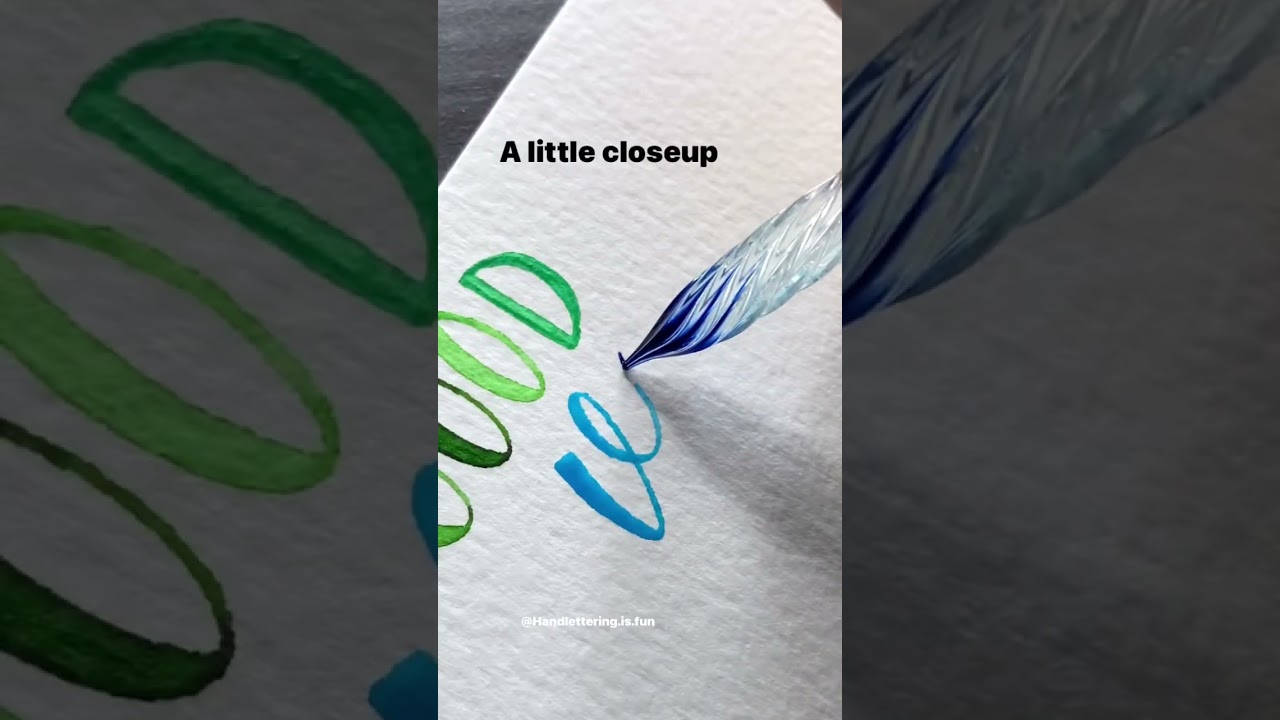 Lettering Good vibes! #shorts #calligraphy #lettering #handlettering #moderncalligraphy #glasspen