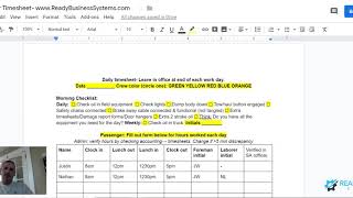 Service Autopilot Paper Timesheet Instructions