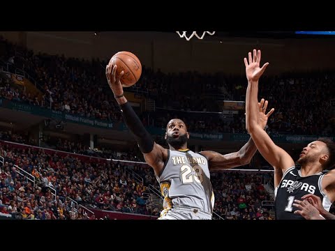 LeBron James (33 Pts, 13 Reb, 9 Assists)  Highlights vs Spurs 2/25/18