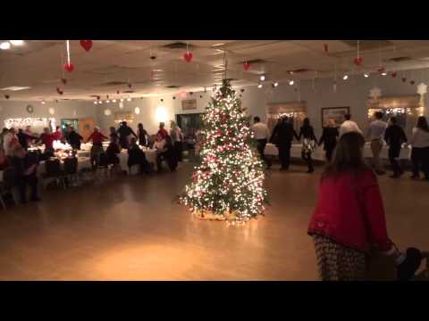 Traditional Scandinavian Långdans at JulDans 2014 with Smörgåsbandet at Vasa Park New Jersey