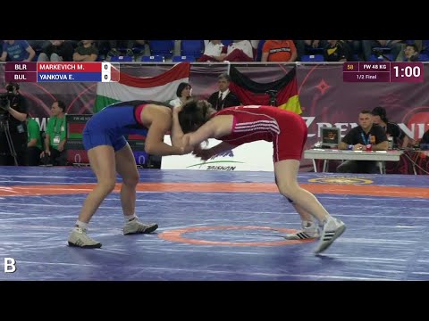 1/2 FW - 48 kg: E. YANKOVA (BUL) df. M. MARKEVICH (BLR), 6-2
