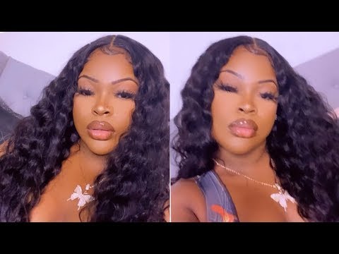 T Part Lace Front Wig Brazilian Human Hair Lace Frontal Wig for Women Loose Wave