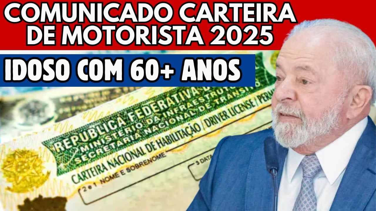 COMUNICADO GERAL PARA TODOS OS MOTORISTAS QUE POSSUEM MAIS DE 60 ANOS! SUA CNH VAI MUDAR!