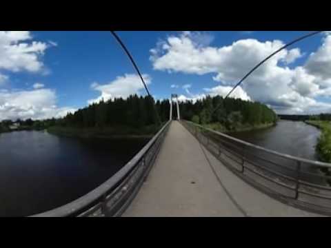 Valmieras vanšu tilts pār Gauju (3D)