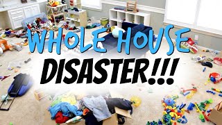 *WHOLE HOUSE* COMPLETE DISASTER CLEAN WITH ME! MESSY HOUSE TRANSFORMATION! CLEANING MOTIVATION!