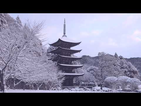 国宝瑠璃光寺五重塔　雪景色