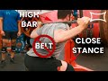 How To Properly High Bar Close Stance Squat | Jesse Burdick | Super Training Gym