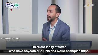 Nader Jayousi saying countries should boycott Israeli sports