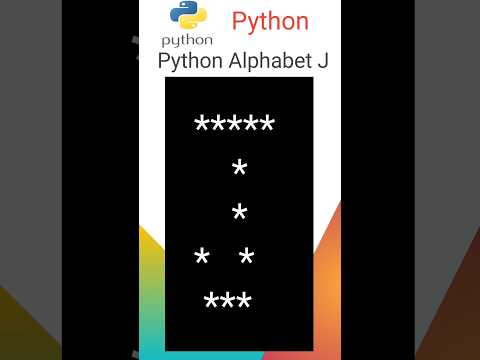 Alphabet J Using Python Python Alphabet J J Python 3 Vscode 2023