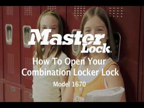 Capture d'écran de Cadenas de vestiaire à combinaison Master Lock n° 1670 - vidéo d'instruction pour les étudiants