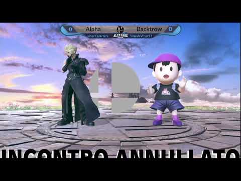 Smash Vessel 1 - Alpha (Cloud) vs Backtrow (Ness) - Losers Quarters