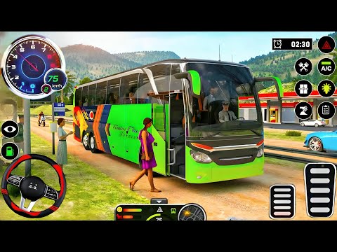 Offroad Coach Bus Driving Simulator 3D - Real Uphill Bus Drive 2024 - Android GamePlay
