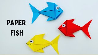 How To Make Easy Origami Paper Fish For Kids / Nur