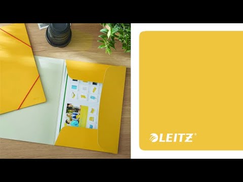 Een Elastomap Leitz Cosy A4 3-kleps geel koop je bij Van Leeuwen Boeken- en kantoorartikelen