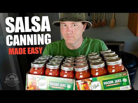 Easiest Recipe to Can Salsa with Fresh Tomatoes - Canning for Beginners