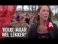 Historisch warme nieuwjaarsduik in Sloterplas