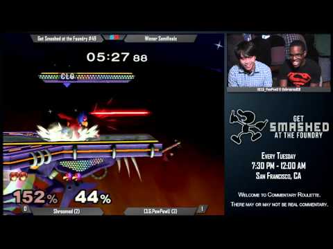 Get Smashed at the Foundry #49 - Winner Semifinals: Shroomed (Marth) vs CLG.PewPewU (Falco)