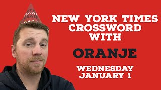 Oranje sneaks in the January 1 NYT Crossword before the ball drops