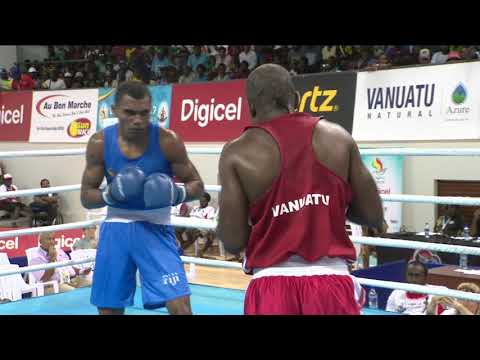 Pacific Mini Games Van2017 Boxing 75kg Vanuatu vs Fji
