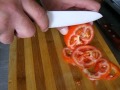 ZAYKA Impulse W-150 - керамический нож. Тест на салат. 