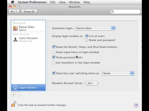 How to change User account name on Mac