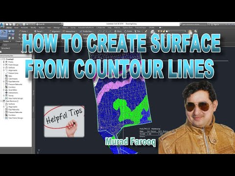 How to Create Surface from Contours lines in Autodesk Civil 3D And AutoCAD.
