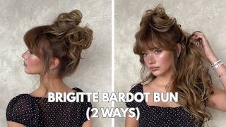Brigitte Bardot Bun Tutorial | Updo vs Half-Up Hairstyle (Easy &amp; Voluminous)