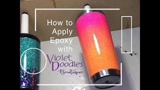 Applying Epoxy Resin to a Glittered Tumbler