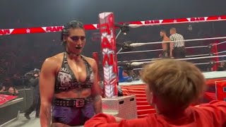 Rhea Ripley vs Little Kid on WWE raw 😂