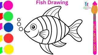 Learn to Draw Beautiful Fish Step by Step | Easy Fish Drawing Tutorial for beginners
