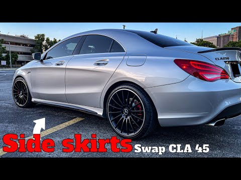Install Side Skirts on Mercedes Cla 250 Swap Cla 45 Side Skirts Mercedes