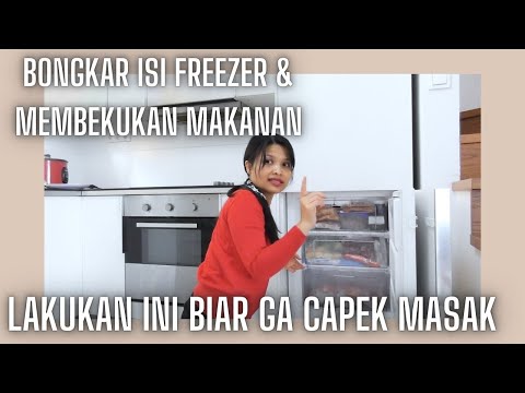 , title : 'Begini Caraku Gonta-ganti Menu Masakan || Bongkar Isi Freezer || Cara Membekukan Makanan'