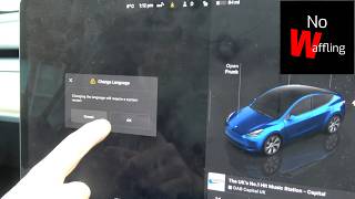 How to CHANGE LANGUAGE Tesla Model Y - Beginners guide