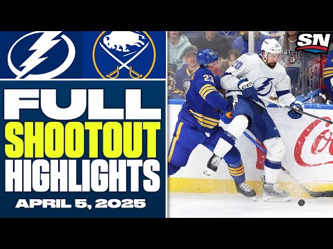 Tampa Bay Lightning at Buffalo Sabres | FULL Shootout Highlights - April 5, 2025